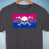 Bisexual Pride Pirate Flag Premium Unisex T-Shirt - Dark Grey Heather