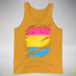 Pansexual Pride Flag Ripped Reveal Premium Tank Top - Gold
