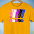 Genderfluid Pride Grunge Exclamation Points Premium Unisex T-Shirt - Gold