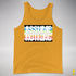 Assume Nothing Queer Pride Flag Premium Tank Top - Gold