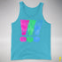 Polysexual Pride Exclamation Points Premium Tank Top - Aqua Triblend