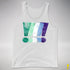 MLM Gay Pride Grunge Exclamation Points Premium Tank Top - White