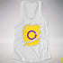 Intersex Pride Flag Ripped Reveal Racerback Tank - White