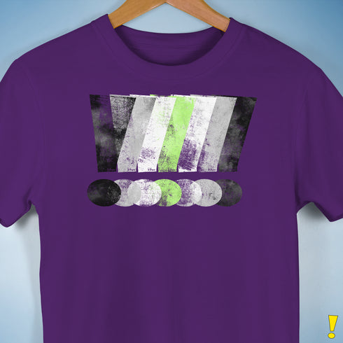 Agender Pride Grunge Exclamation Points Premium Unisex T-Shirt - Purple