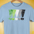 Distressed Aromantic Pride Exclamation Points Premium Unisex T-Shirt - Baby Blue