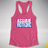 Assume Nothing Bisexual Pride Flag Racerback Tank - Hot Pink