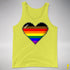 Philly LGBTQ Pride 8-Bit Pixel Heart Premium Tank Top - Neon Yellow
