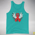 Winged Red Ribbon - World AIDS Day Premium Tank Top - Teal