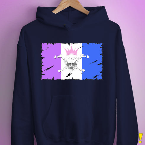 Drag Pride Pirate Flag Hoodie - Navy