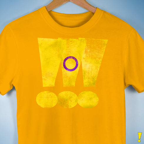 Intersex Pride Grunge Exclamation Points Premium Unisex T-Shirt - Gold