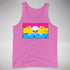 Pansexual Pride Pirate Flag Premium Tank Top - Neon Pink
