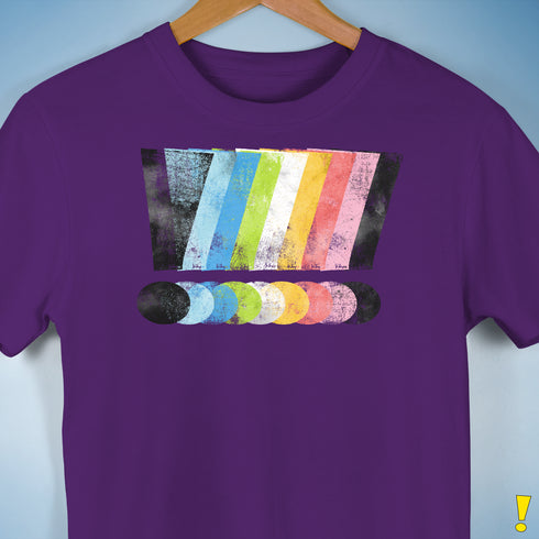 Queer Pride Grunge Exclamation Points Premium Unisex T-Shirt - Purple