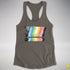 Queer Pride Grunge Exclamation Points Racerback Tank - Dark Grey