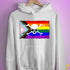 LGBTQ Progress Pride Pirate Flag Hoodie - White
