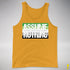 Assume Nothing Aromantic Pride Flag Premium Tank Top - Gold