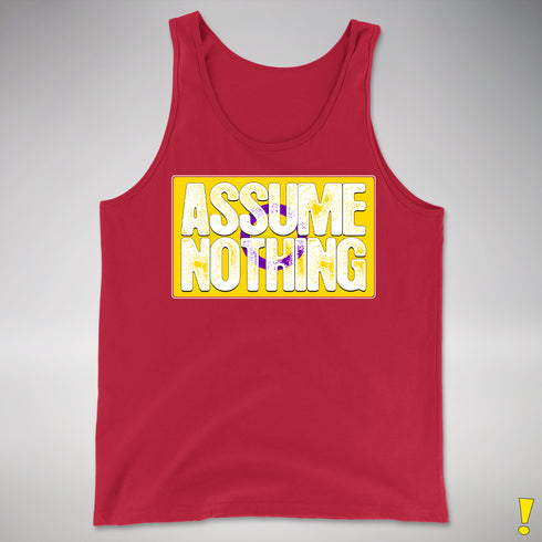 Assume Nothing Intersex Pride Flag Premium Tank Top - Red