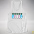 Transgender Pride Flag Christmas Lights Racerback Tank - White