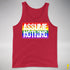Assume Nothing LGBTQ Pride Flag Premium Tank Top - Red