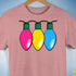 Pansexual Pride Christmas Lights Premium Unisex T-Shirt - Mauve Heather