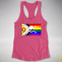 Intersex Inclusive Progress Pride Pirate Flag Racerback Tank - Hot Pink