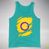 Intersex Pride Flag Ripped Reveal Premium Tank Top - Teal