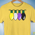 Nonbinary Pride Christmas Lights Premium Unisex T-Shirt - Yellow