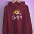 Pride Sloth Intersex Flag Sunglasses Hoodie - Maroon