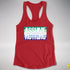 Assume Nothing Gay Male Pride Flag Racerback Tank - Red