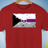 Demisexual Pride Pirate Flag Premium Unisex T-Shirt - Red
