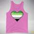 Aromantic Pride 8-Bit Pixel Heart Premium Tank Top - Neon Pink