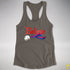 Believe Bisexual Pride Jingle Bell Racerback Tank - Dark Grey