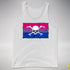 Bisexual Pride Pirate Flag Premium Tank Top - White