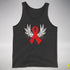 Winged Red Ribbon - World AIDS Day Premium Tank Top - Charcoal Triblend