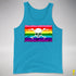Gilbert Baker LGBTQ Pride Pirate Flag Premium Tank Top - Neon Blue