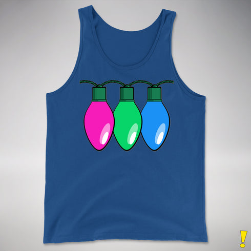 Polysexual Pride Christmas Lights Premium Tank Top - Royal Blue