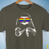 Pride Sloth LGBTQ Flag Sunglasses Premium Unisex T-Shirt - Army