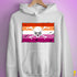 Lesbian Pride Pirate Flag Hoodie - White