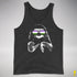 Pride Sloth Genderqueer Flag Sunglasses Premium Tank Top - Charcoal Triblend