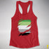 Aromantic Pride Flag Ripped Reveal Racerback Tank - Red