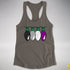 Asexual Pride Christmas Lights Racerback Tank - Dark Grey