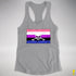 Genderfluid Pride Pirate Flag Racerback Tank - Heather Grey