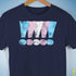 Transgender Pride Exclamation Points Premium Unisex T-Shirt - Navy