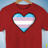 Transgender Pride 8-Bit Pixel Heart Premium Unisex T-Shirt - Red