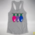 Bisexual Pride Christmas Lights Racerback Tank - Heather Grey