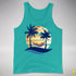 LGBTQ Pride Hammock Summer Beach Sunset Premium Tank Top - Teal