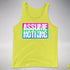 Assume Nothing Polysexual Pride Flag Premium Tank Top - Neon Yellow