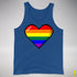 LGBTQ Pride Pixel Heart Premium Tank Top - Royal Blue