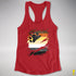 Bear Pride Flag Ripped Reveal Racerback Tank - Red