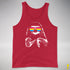 Pride Sloth Pansexual Flag Sunglasses Premium Tank Top - Red