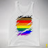 Philly LGBTQ Gay Pride Flag Ripped Reveal Premium Tank Top - White